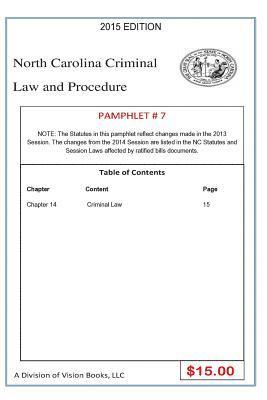 bokomslag North Carolina Criminal Law and Procedure-Pamphlet # 7