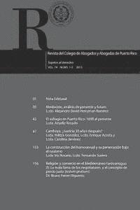 bokomslag Revista del Colegio de Abogados y Abogados de Puerto Rico Vol. 74 1-2: Sujetos a derecho
