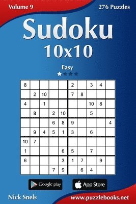 bokomslag Sudoku 10x10 - Easy - Volume 9 - 276 Puzzles