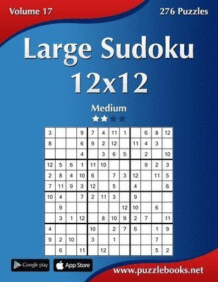 bokomslag Large Sudoku 12x12 - Medium - Volume 17 - 276 Puzzles
