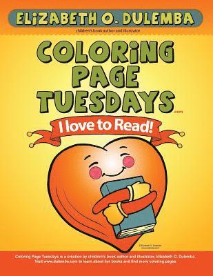 Coloring Page Tuesdays: I Love To Read 1