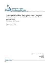 bokomslag Navy Ship Names: Background for Congress