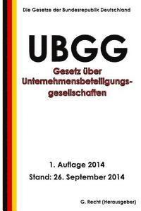 bokomslag Gesetz über Unternehmensbeteiligungsgesellschaften (UBGG)