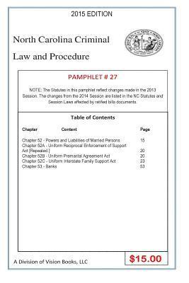 bokomslag North Carolina Criminal Law and Procedure-Pamphlet 27