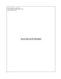 bokomslag Plan De Actividades: Spanish Version