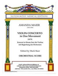 bokomslag Violin Concerto in One Movement: Orchestral Score