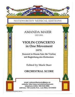 bokomslag Violin Concerto in One Movement: Orchestral Score
