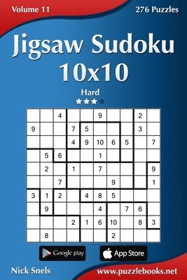 Nick Snels - Jigsaw Sudoku 10x10 - Hard - Volume 11 - 276 Puzzles, Häftad