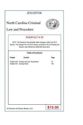 North Carolina Criminal Law and Procedure-Pamphlet 29 1