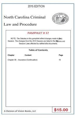 bokomslag North Carolina Criminal Law and Procedure-Pamphlet 37