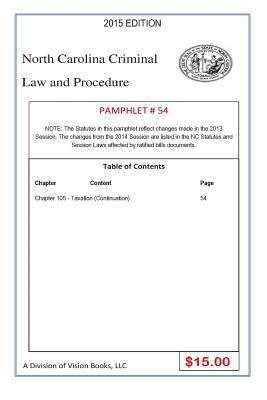 bokomslag North Carolina Criminal Law and Procedure-Pamphlet 54