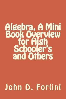 John D. Forlini - Algebra, A Mini Book Overview for High Schooler's and Others, Häftad