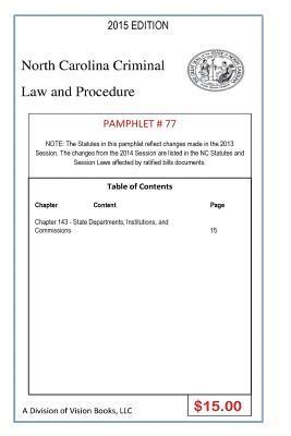 bokomslag North Carolina Criminal Law and Procedure-Pamphlet 77