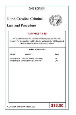 bokomslag North Carolina Criminal Law and Procedure-Pamphlet 89