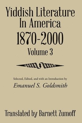 Yiddish Literature In America 1870-2000