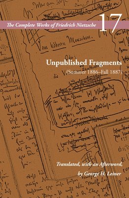 Friedrich Nietzsche, Alan Schrift - Unpublished Fragments (Summer 1886–Fall 1887), Häftad