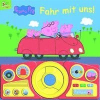 bokomslag Peppa Pig - Fahr mit uns! - Pappbilderbuch mit beweglichem Lenkrad und 13 spannenden Geräuschen für Kinder ab 3 Jahren