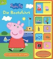 bokomslag Peppa Pig - Die Bootsfahrt - Klappen-Geräusche-Buch mit 10 Sounds - Pappbilderbuch für Kinder ab 3 Jahren