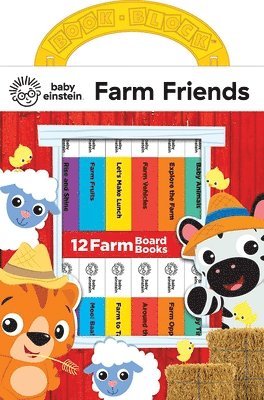 P I Kids - Baby Einstein Farm Friends 12 Board Books  My First Library, Inbunden
