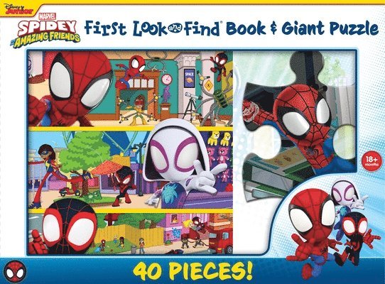 Disney Junior Mavel Spidy & His Amazing Friends First Look & Find Book & Giant Puzzle 1