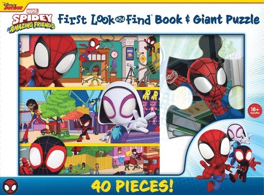 Disney Junior Mavel Spidy & His Amazing Friends First Look & Find Book & Giant Puzzle