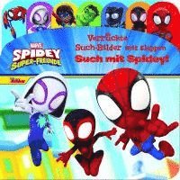 bokomslag Marvel Spidey und seine Super-Freunde - Verrückte Such-Bilder mit Klappen - Such mit Spidey! - Pappbilderbuch mit 20 Klappen - Wimmelbuch für Kinder ab 18 Monaten