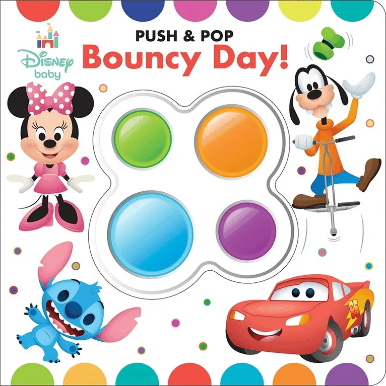PI Kids - Disney Baby: Bouncy Day! Push & Pop, Kartonnage. Tillgänglighet: Lägg i varukorg