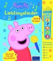 bokomslag Peppa Pig - Lieblingslieder - Mikrofonbuch - Pappbilderbuch mit abnehmbarem Mikrofon mit 5 lustigen Stimmklängen und 10 Melodien - Peppa Wutz