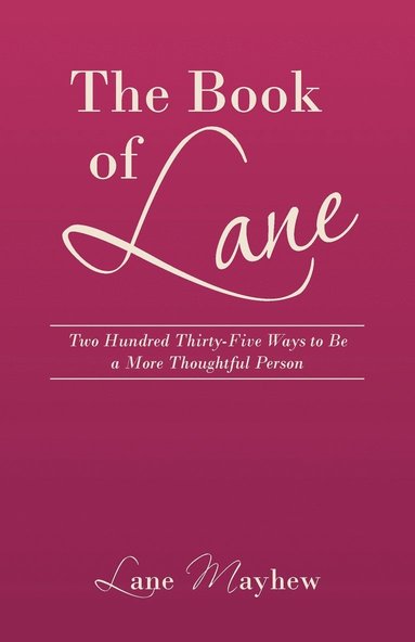 bokomslag Book of Lane
