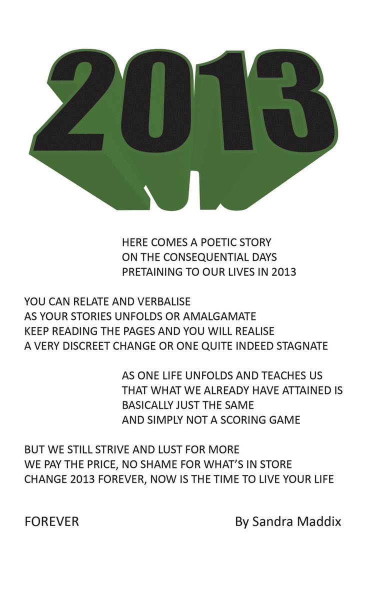 Sandra Maddix - 2013, Häftad