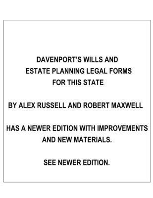 Davenport's Indiana Wills And Estate Planning Legal Forms 1