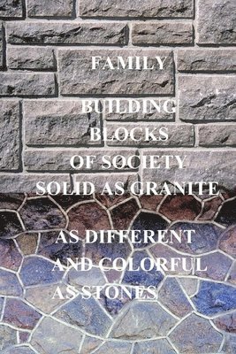 bokomslag Building Blocks Of Society: Family: As Strong As The Mountain, Or, as Weak As The Snows On It.