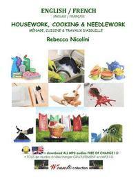 English / French: Housework, Cooking & Needlework: Black & white version 1