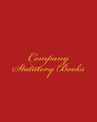 bokomslag Company Statutory Books