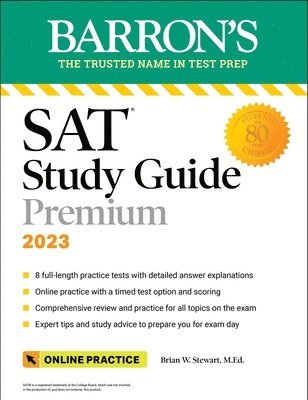 SAT Study Guide Premium, 2023: Comprehensive Review with 8 Practice Tests + an Online Timed Test Option 1