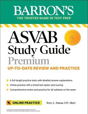 bokomslag ASVAB Study Guide Premium: 6 Practice Tests + Comprehensive Review + Online Practice