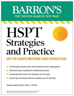 bokomslag Hspt Strategies And Practice, Second Edition: Prep Book With 3 Practice Tests + Comprehensive Review + Practice + Strategies