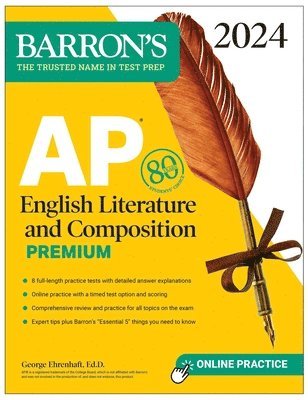 bokomslag AP English Literature and Composition Premium, 2024: 8 Practice Tests + Comprehensive Review + Online Practice