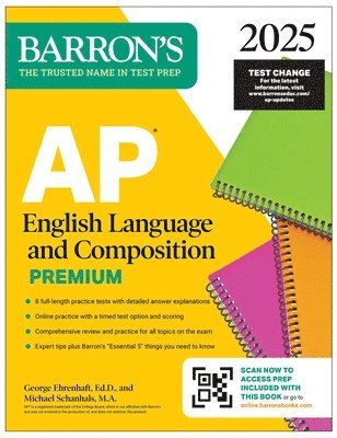 bokomslag AP English Language and Composition Premium, 2025: Prep Book with 8 Practice Tests + Comprehensive Review + Online Practice