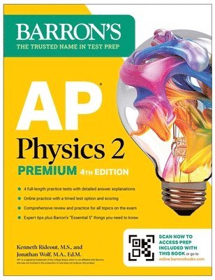 bokomslag AP Physics 2 Premium, Fourth Edition: Prep Book with 4 Practice Tests + Comprehensive Review + Online Practice (2025)