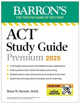 bokomslag ACT Study Guide Premium, 2025: 6 Practice Tests + Comprehensive Review + Online Practice