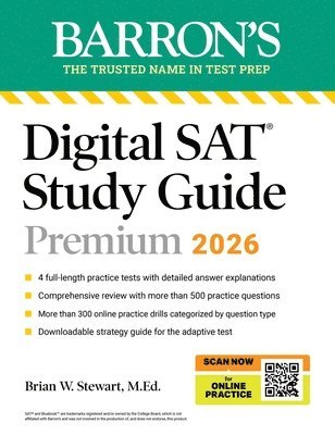 bokomslag Digital SAT Study Guide Premium, 2026: 4 Practice Tests + Comprehensive Review + Online Practice