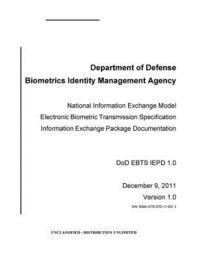 bokomslag National Information Exchange Model Electronic Biometric Transmission Specification Information Exchange Package Documentation