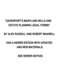 bokomslag Davenport's Maryland Wills And Estate Planning Legal Forms