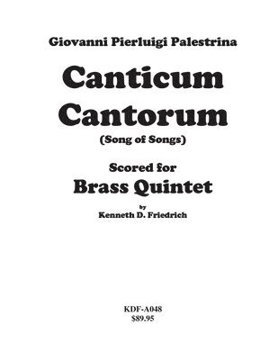 Canticum Cantorum - brass quintet score 1