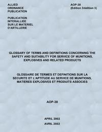 bokomslag Glossary of Terms and Definitions Concerning the Safety and Suitability for Service of Munitions, Explosives and Related Products