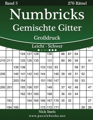 bokomslag Numbricks Gemischte Gitter Großdruck - Leicht bis Schwer - Band 5 - 276 Rätsel