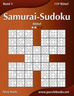 bokomslag Samurai-Sudoku - Mittel - Band 3 - 159 Rätsel