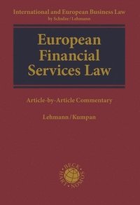 bokomslag European Financial Services Law