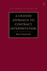 bokomslag Unified Approach to Contract Interpretation
